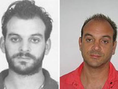 Franky, en la foto de los más buscados (izquierda) y en la actualidad.