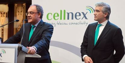 Franciscio Reynés y Tobías Martínez, presidente y consejero delegado de Cellnex.