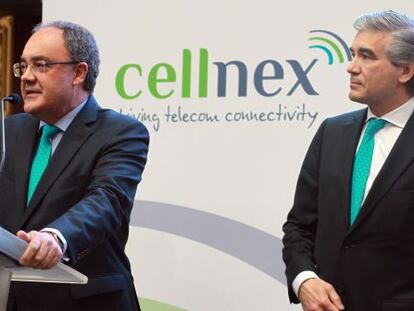 Franciscio Reynés y Tobías Martínez, presidente y consejero delegado de Cellnex.