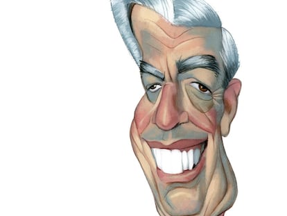 Caricatura de Mario Vargas Llosa