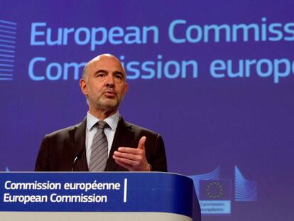 Pierre Moscovici, este miércoles, en Bruselas.