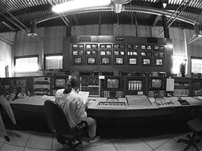 Control de realización de TVE en Madrid.