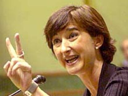 Idoia Zenarruzabeitia, en el Pleno del Parlamento vasco.