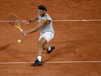 PARIS, FRANCE - SEPTEMBER 25: Rafael Nadal of Spain in action during a training session at Roland Garros  on September 25, 2020 in Paris, France. (Photo by Martin Sidorjak/Getty Images)