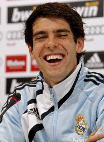 Kaká, durante la rueda de prensa
