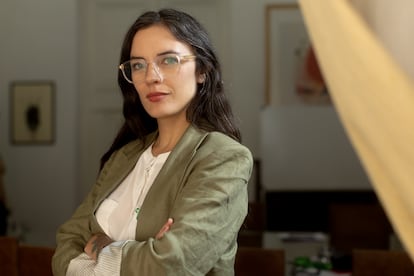 Camila Vallejo en el Palacio de La Moneda.