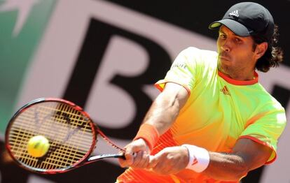 Verdasco, durante su partido contra Dolgopolov.