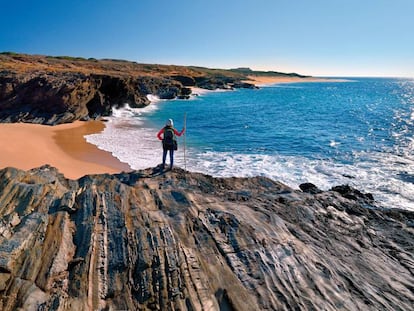 El Camino de los Pescadores, uno de los tramos de la Ruta Vicentina, en el sur de Portugal. 