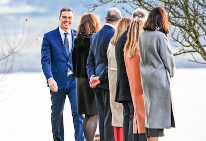 El presidente del Gobierno, Pedro Snchez, a su llegada a la XXVII Conferencia de Presidentes, en el Palacio de la Magdalena, este viernes.