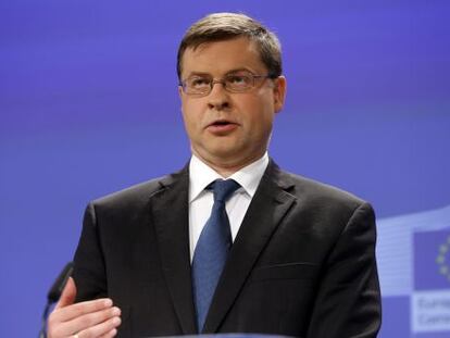 El vicepresidente de la Comisi&oacute;n Europea (CE) para el Euro, Valdis Dombrovskis.