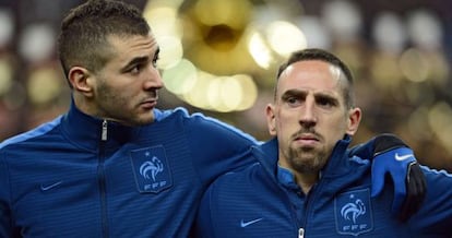 Benzema y Ribèry, en una imagen de archivo.
