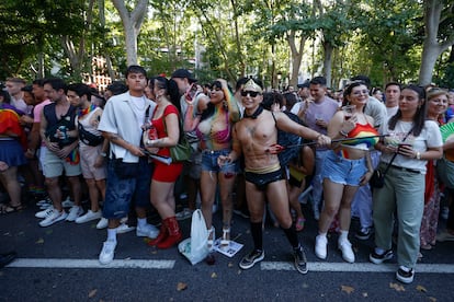 Participantes en la marcha del Orgullo en Madrid.