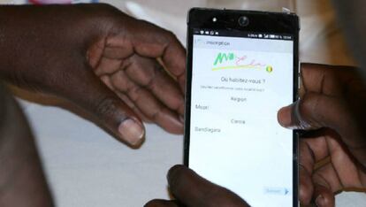 Una imagen de una app de Mali.