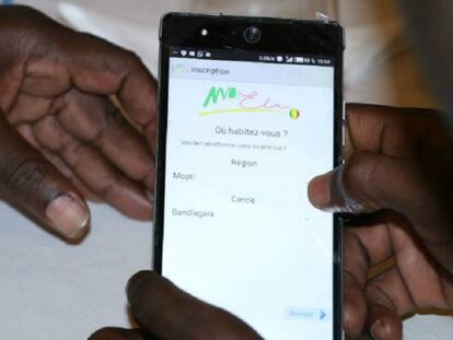 Una imagen de una app de Mali.