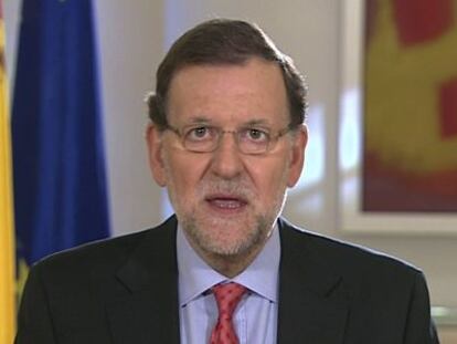 Mariano Rajoy, durante la declaraci&oacute;n que hizo este viernes para valorar el refer&eacute;ndum escoc&eacute;s.
