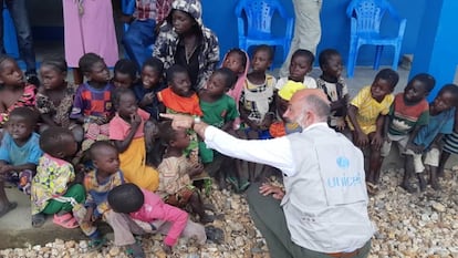 Fran Equiza, en una de sus visitas por República Centroafricana.