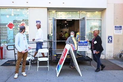 Voto anticipado en un colegio electoral de Manhattan, el pasado 16 de junio.