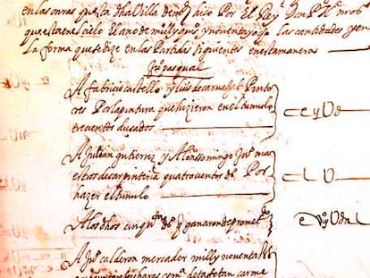 Documento de 1598