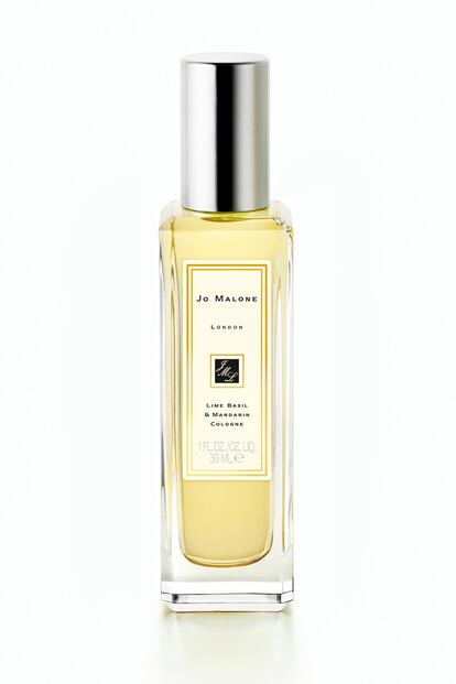 Colonia de lima, albahaca y mandarina de Jo Malone, una refrescante mezcla tan fresca como un mojito. Cuesta 44 euros el frasco de 30 ml y 88 el de 50 ml.