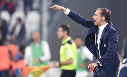 Allegri, durante el reciente Juve-Chievo.