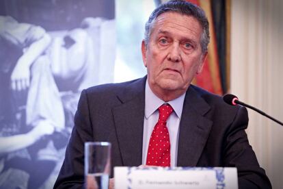 El escritor Fernando Schwartz, en Madrid.