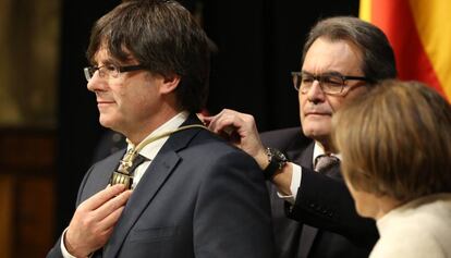 Puigdemont, en la seva presa de possessi&oacute;.