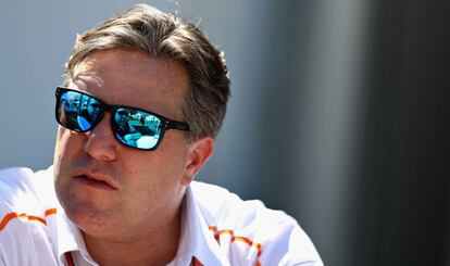 Zak Brown, en el 'paddock' del circuito de Albert Park.