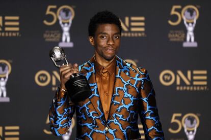 O ator Chadwick Boseman, em uma imagem de 2019.