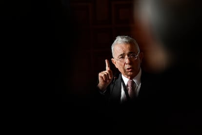 Álvaro Uribe en España, en 2023.
