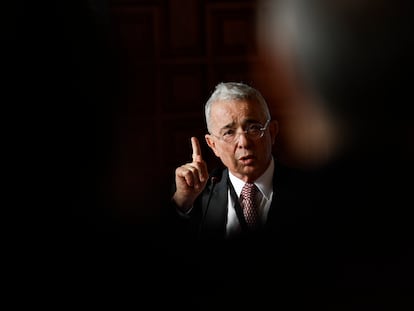 Álvaro Uribe en España, en 2023.
