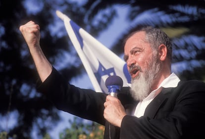 Meir Kahane, durante un discurso en 1990 en la localidad israel de Rishn Le Zion.