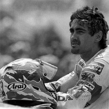 Mick Doohan, durante una carrera en el circuito de Jerez.