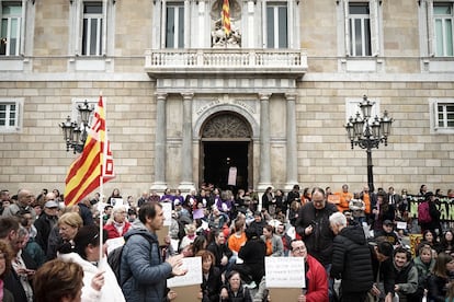 Manifestación por la dignificación del sector social, en Barcelona el 18 de febrero de 2025.