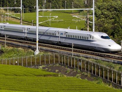 El tren de alta velocidad Shinkansen, fabricado en Jap&oacute;n, que rodar&aacute; en la l&iacute;nea de Texas (EE UU).