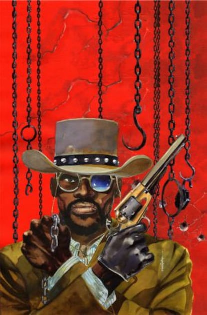 La portada de R.M. Guerá para 'Django desencadenado' versión cómic.