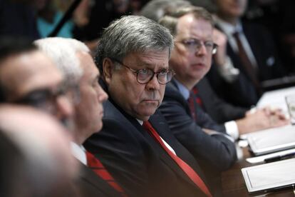 El fiscal general William Barr, el pasado lunes en una reunión en la Casa Blanca.