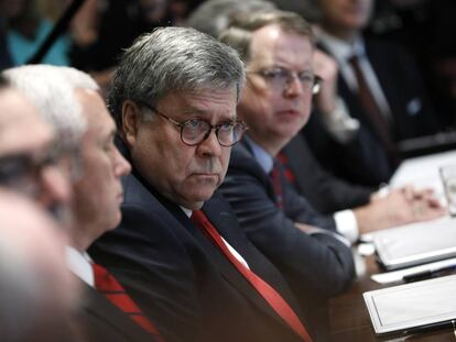 El fiscal general William Barr, el pasado lunes en una reunión en la Casa Blanca.