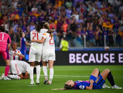 Alexia Putellas, en el césped del Juventus Stadium, tras la derrota del Barcelona ante el Lyon.