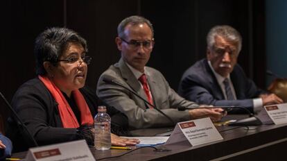 Raquel Buenrostro, durante una conferencia de prensa en julio pasado. 