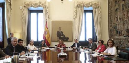 Reunión de la Mesa del Congreso de la pasada legislatura.