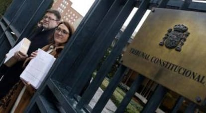 La portavoz del PSOE en el Congreso, Soraya Rodr&iacute;guez, y el secretario general del PSPV-PSOE, Ximo Puig, en 2014.