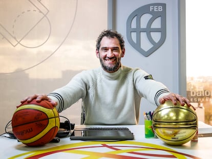 Garbajosa, en diciembre en la sede de la Federación Española de Baloncesto, en Madrid.