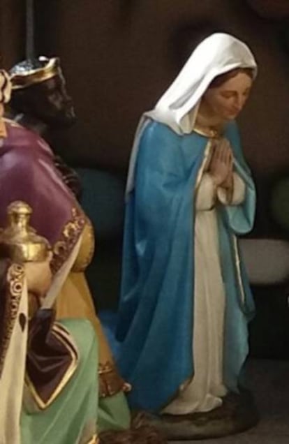 Las figuras del rey Baltasar y la Virgen, todavía desaparecidas.