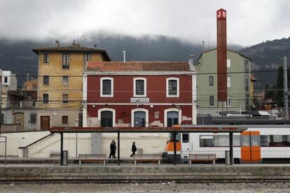 Aspecto de la estación de Centelles.