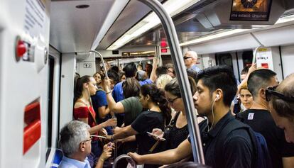 El metro este miércoles de huelga.
