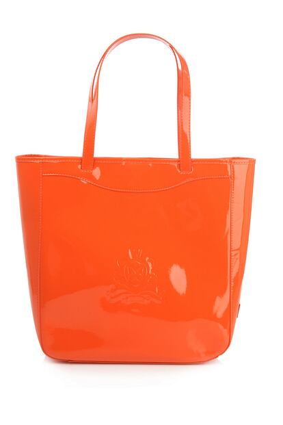 Shopper de charol en color mandarina WEEKEND by MaxMara. Precio: 100 €