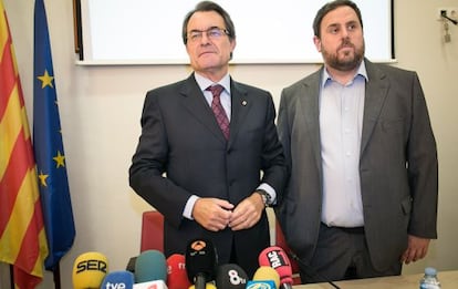 Artur Mas y Oriol Junqueras, en septiembre de 2013