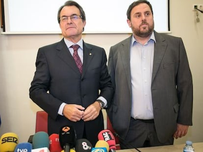Artur Mas y Oriol Junqueras, en septiembre de 2013