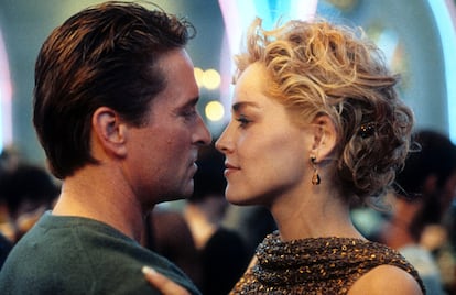 Michael Douglas y Sharon Stone en 'Instinto Básico'.