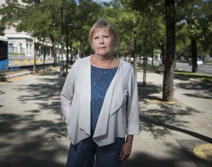 Eva Hannikainen, agregada cultural de la Embajada de Finlandia en Madrid, en el Paseo de la Castellana. .